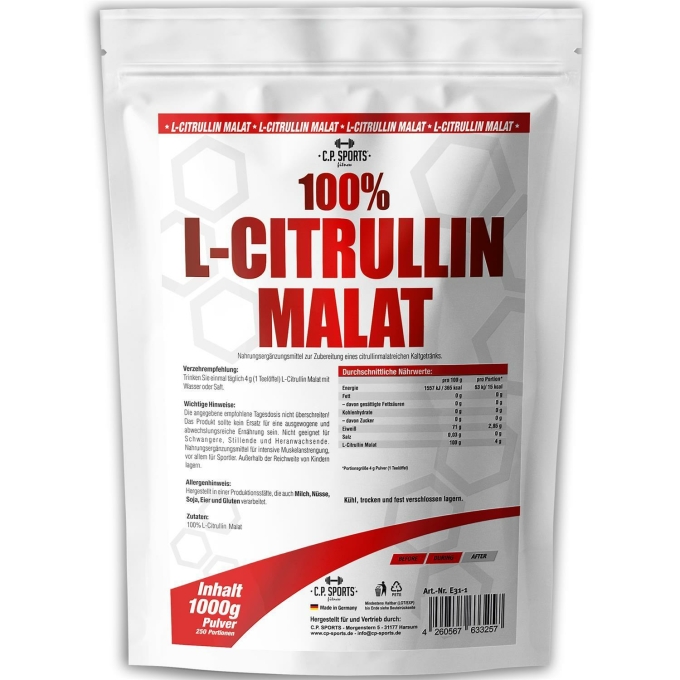 100% L-Citrullin Malat 1000g Beutel