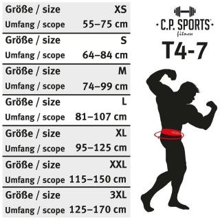 Gewichthebergürtel Komfort - rot XL = 95 - 125cm