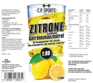 Getränkekonzentrat 1 Liter Zitrone
