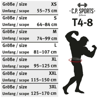 Gewichthebergürtel Komfort - schwarz XXL = 115 - 150cm