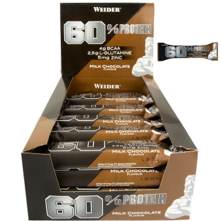 Weider 60 % Protein Bar - Milk Chocolate - 24x45 g