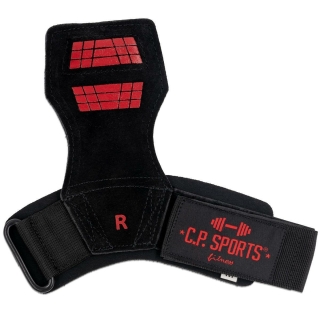 C.P.SPORTS SPIDER GRIPS – Pro Zughilfen / Power Straps mit Handgelenk Bandagen & Gelpolster | Größe S
