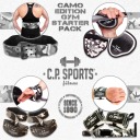 Camo Edition Gym Starter Pack CAMO WHITE - Gewichthebergürtel Komfort + Handgelenkbandagen + Zughilfen + Power Grips