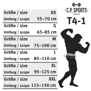 Gewichthebergürtel Leder - extra breit M = 75 - 100cm