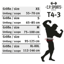 Gewichthebergürtel Leder - extra breit mit Bodybuilder M = 75 - 100cm