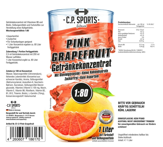 Pink-Grapefruit + Pumpe